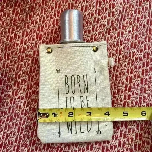 Capabunga Tote+Able Canvas Flask 4-Ounce, Born To Be Wild - Picture 5 of 8